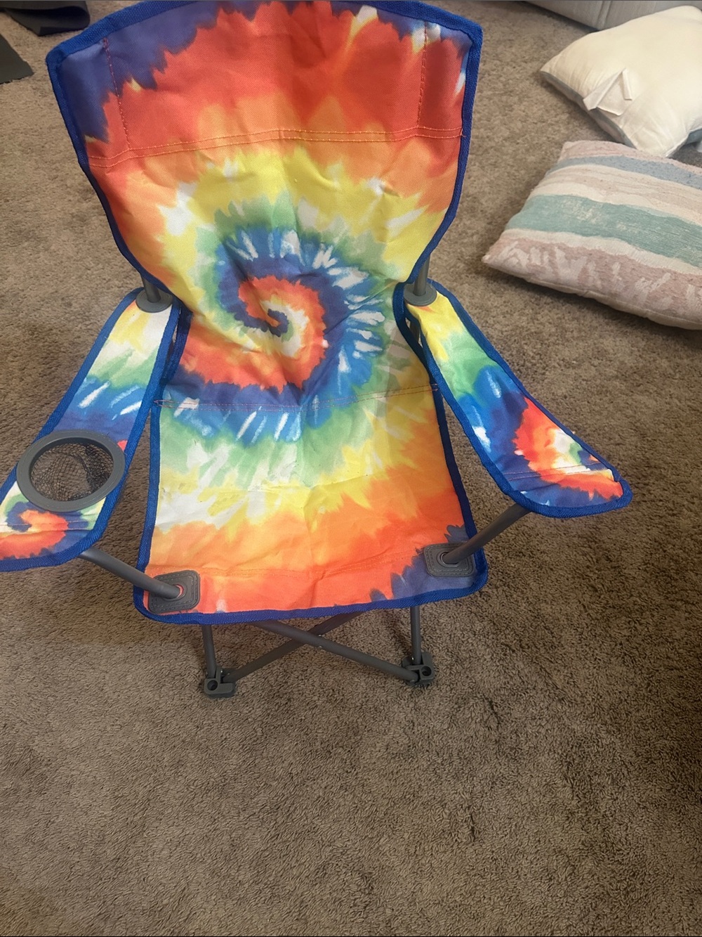 Tie-Dye Spiral Folding Camping Chair - Picture 2 of 2